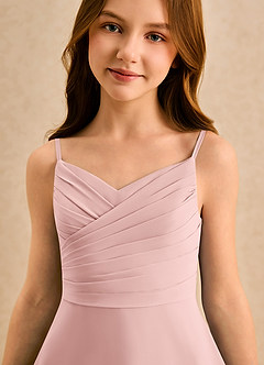 Azazie Hollie Girls Formal Final Sale Dusty Sage A-Line Sweetheart Neckline Chiffon Dress image6