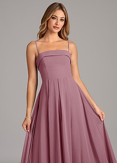 Azazie Lucienne Bridesmaid Dresses Vintage Mauve A-Line Strapless Chiffon Convertible Dress image7