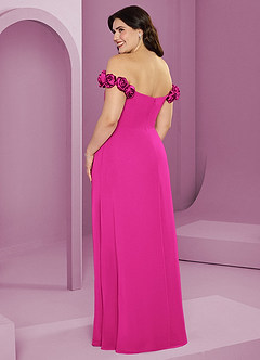 Barbie ♥ Azazie Bridesmaid Dresses Barbie Pink A-Line Off the Shoulder Chiffon Convertible Dress image15