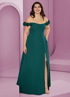 Barbie ♥ Azazie Bridesmaid Dresses Peacock A-Line Off the Shoulder Chiffon Convertible Dress image11