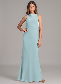 Azazie Allettie Bridesmaid Dresses Mist Mermaid Chiffon Dress image1