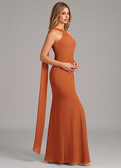 Azazie Kinsley Brautjungfernkleider Meerjungfrau-Linie Plissee Chiffon Kleid Kanel image6