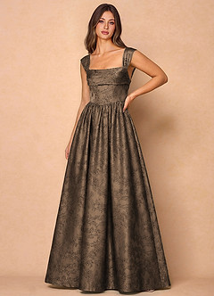 Vestido Café Marrón Largo Runa image3