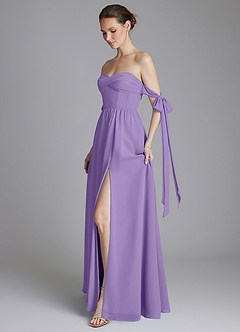 Azazie Ayanna Bridesmaid Dresses Tahiti A-Line Off the Shoulder Chiffon Dress image7