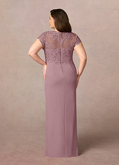 Azazie Carmen Mother of the Bride Dresses Dusty Rose Sheath Lace Dress image9