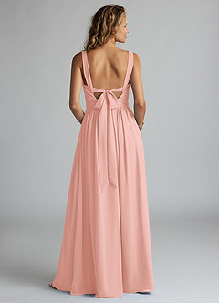 Azazie Aziza Bridesmaid Dresses Rosette A-Line V-Neck Pleated Chiffon Dress image4