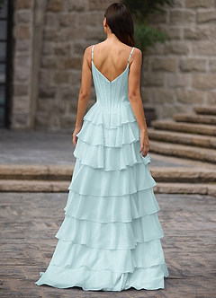Floralace Mist Ruffled A-line Prom Dress image7
