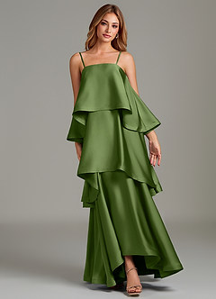 Azazie Azalea Bridesmaid Dresses Juniper A-Line Ruched Stretch Satin Dress image6