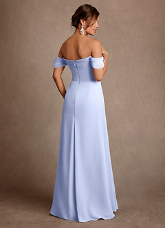 Azazie Amherst Mother of the Bride Dresses Ice A-Line Off the Shoulder Chiffon Dress image3