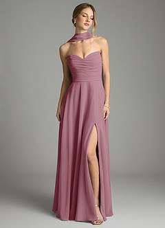 Azazie Ayla Bridesmaid Dresses Vintage Mauve A-Line Sweetheart Neckline Chiffon Dress image9