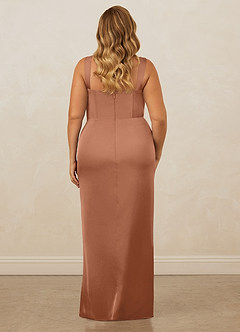 Christian Siriano Bridal for Azazie 1017 Bridesmaid Dresses Bronzer Sheath Sweetheart Neckline Stretch Satin Dress image11