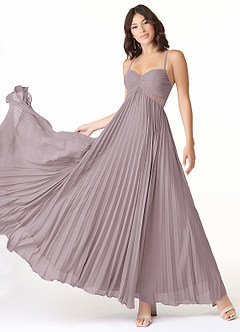 Azazie Devyn Abiti da Damigella Abito A-Line in Chiffon Corsetto Dusk image1