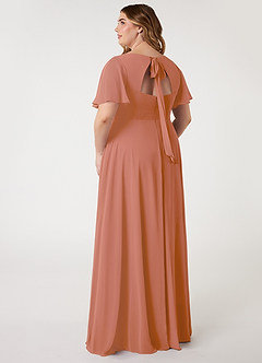 Azazie Kimber Bridesmaid Dresses MAI TAI A-Line Flounce Sleeve Chiffon Dress image8
