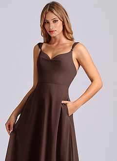 Azazie Beatrice Bridesmaid Dresses Ganache A-Line Sweetheart Neckline Chiffon Dress image12