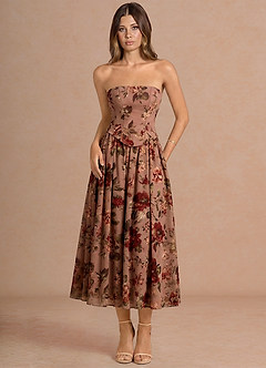 Rowena Mauve Multi Midi Dress image3