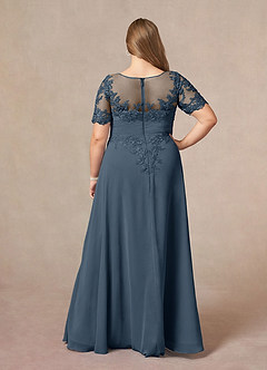 Azazie Raissa Mother of the Bride Dresses Neptune A-Line Lace Chiffon Dress image10