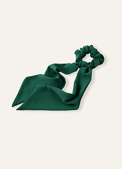 front Matching Color Chiffon Multiway Hair Scarf Scrunchie Set 2Pack