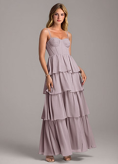 Azazie Alanna Bridesmaid Dresses Dusk A-Line Sweetheart Neckline Chiffon Dress image1