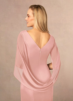 Azazie Belladonna Mère de la mariée Robes Robe Sirène en Maille Pliée à l'encolure Rosette image6