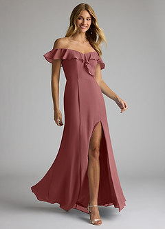 Azazie Sophie Bridesmaid Dresses Amethyst A-Line Off the Shoulder Chiffon Convertible Dress image3