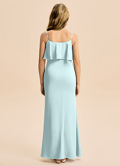 Azazie Galene Junior Sea Glass Mermaid Stretch Satin Dress image2