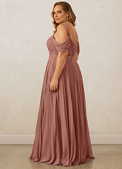 Christian Siriano Bridal for Azazie 1013 Bridesmaid Dresses Cedar Rose A-Line Off the Shoulder Chiffon Dress image15