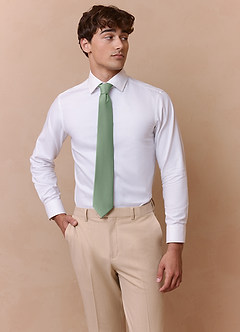 front Stretch Satin Wide Tie