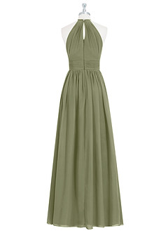 Azazie Cherish Bridesmaid Dresses Pistachio A-Line Pleated Chiffon Dress image7