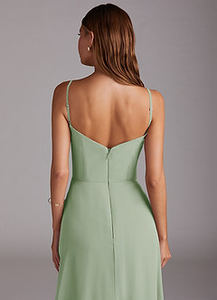 Azazie Marley Bridesmaid Dresses Dusty Sage A-Line Off the Shoulder Chiffon Convertible Dress image11