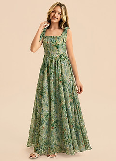 front Azazie Delyra Junior Formal Dress