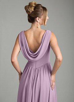 Azazie Novi Bridesmaid Dresses Wisteria A-Line Pleated Chiffon Dress image3