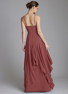 Azazie Zaina Brautjungfernkleider A-Linie Chiffon Kleid Amethyst image2