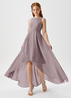 Azazie Lizette Junior Dusk A-Line Pleated Chiffon Dress image1