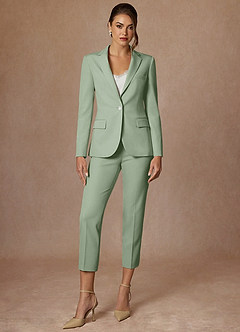 Kennedy Dusty Sage Structured Stretch Blazer