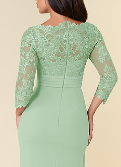 Azazie Bernadine Mère de la mariée Robes Robe Fourreau en Dentelle Vert Sauge image5
