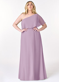 Azazie Lizzy Bridesmaid Dresses Wisteria A-Line One Shoulder Chiffon Dress image8