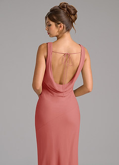 Azazie Rylina Bridesmaid Dresses Antique Rose Mermaid Pleated Chiffon Dress image2