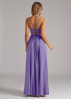 Azazie Aaida Bridesmaid Dresses Tahiti A-Line Corset Stretch Satin Dress image6