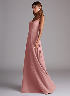 Azazie Marley Bridesmaid Dresses Dusty Rose A-Line Off the Shoulder Chiffon Convertible Dress image6