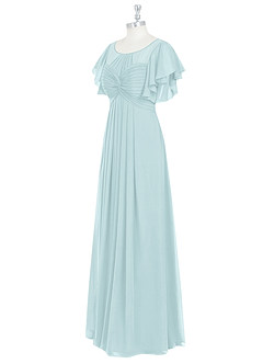 Azazie Lily Final Sale Empire Pleated Chiffon Floor-Length Dress image9