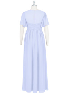 Azazie Verna Maternity Bridesmaid Dresses A-Line V-Neck Ruched Chiffon Floor-Length Dress image8