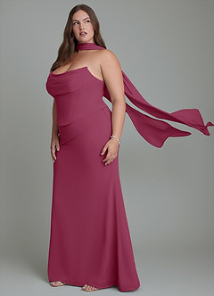 Azazie Sorrel Bridesmaid Dresses Mulberry Mermaid Corset Chiffon Dress image14