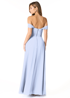 Azazie Kaitlynn Robes de demoiselle d'honneur Robe Empire Convertible en Mousseline de soie Gerafft Eis image3
