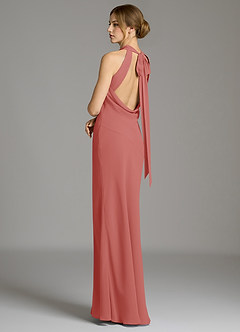 Azazie Cairo Bridesmaid Dresses Antique Rose Mermaid Pleated Chiffon Dress image2