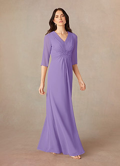 Azazie Yessica Mother of the Bride Dresses Tahiti A-Line Sequins Chiffon Dress image2