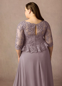 Azazie Averie Mother of the Bride Dresses Dusk A-Line Boatneck Sequins Chiffon Dress image12