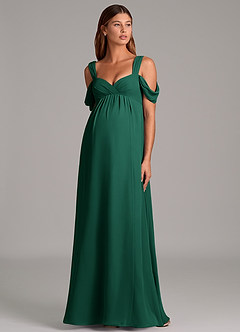 Azazie Rhea Abiti da damigella d'onore premaman Abito A-Line Plissettato Chiffon Floor-Length image5