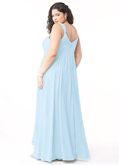 Azazie Cleobella Bridesmaid Dresses Sky Blue A-Line Sweetheart Lace Chiffon Dress image11