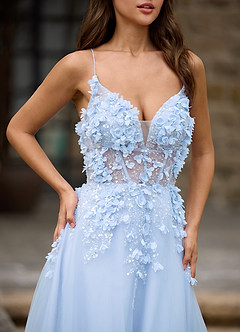 Seraphic Blue A-line Prom Dress image7