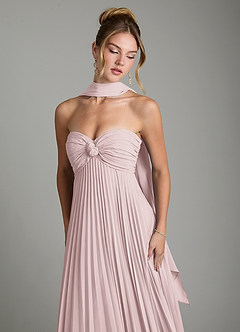 Azazie Tempest Bridesmaid Dresses Blushing Pink Empire Corset Chiffon Convertible Dress image8